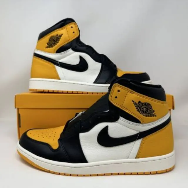 Nike Air Jordan Retro I 1 High OG Taxi Yellow Toe 2022 M...