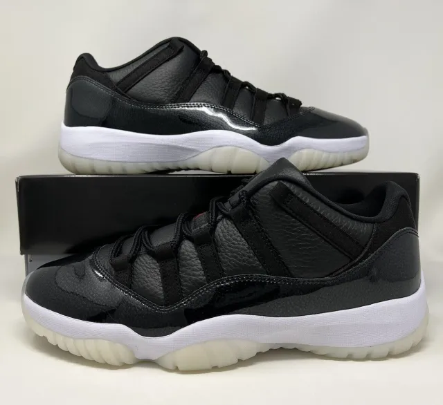 Nike Air Jordan Retro XI 11 Low 72-10 2022 Black Red Men...