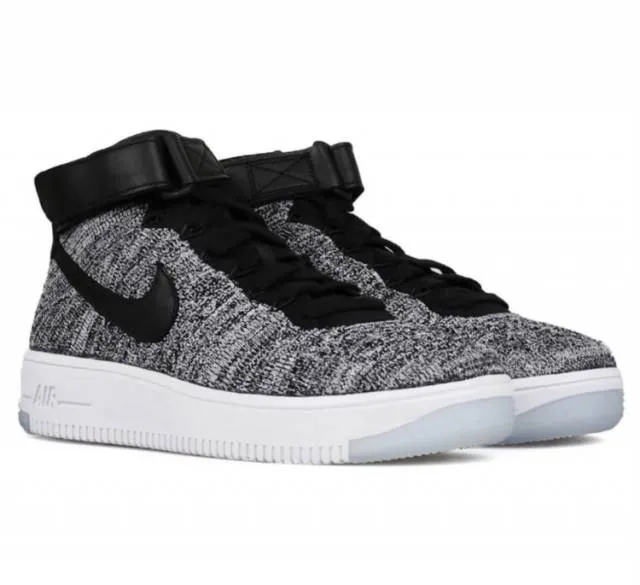 Nike Flyknit Air Force 1 Women Oreo-Black/gray/white