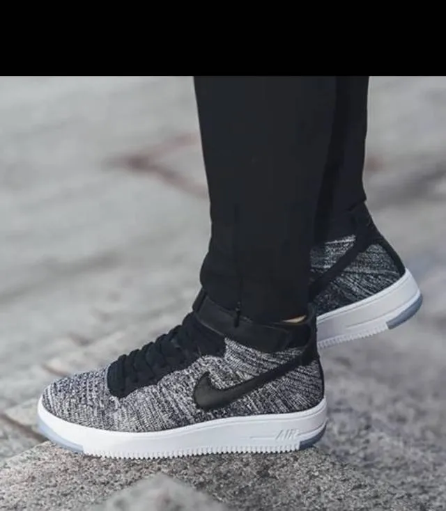 Nike Flyknit Air Force 1 Women Oreo-Black/gray/white