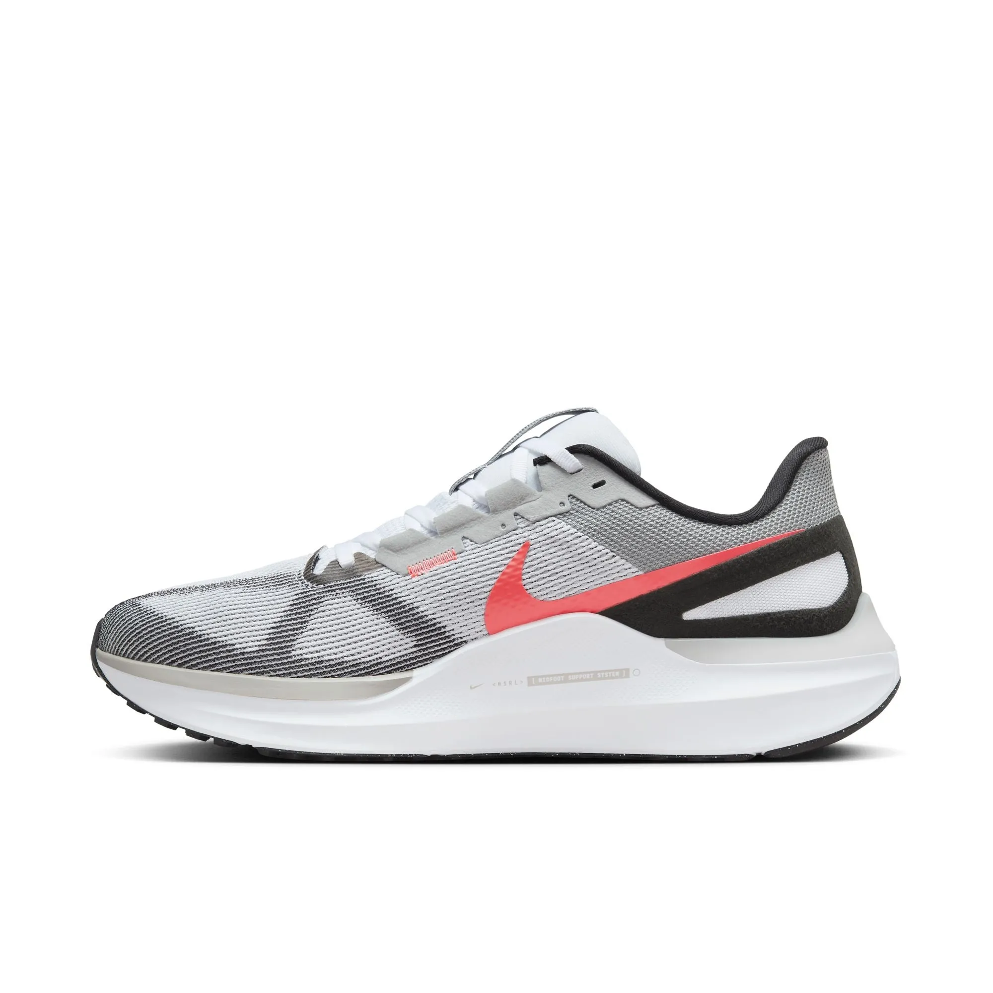 Nike Men's Air Zoom Structure 25 Running Shoes White / Gamma Blue / Black / Hot Lava