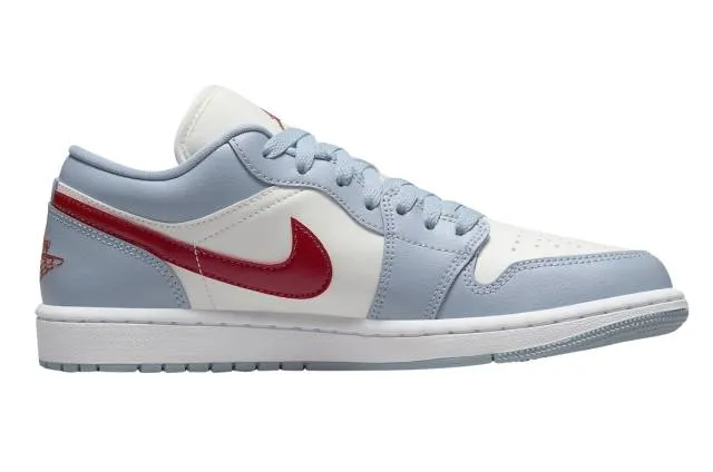 Nike Women's Air Jordan 1 Low (Blue Whisper Dune Red/ Sa...