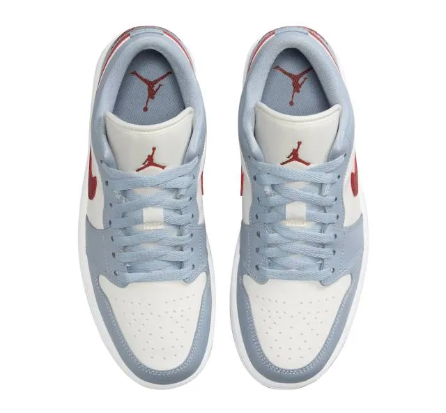 Nike Women's Air Jordan 1 Low (Blue Whisper Dune Red/ Sa...