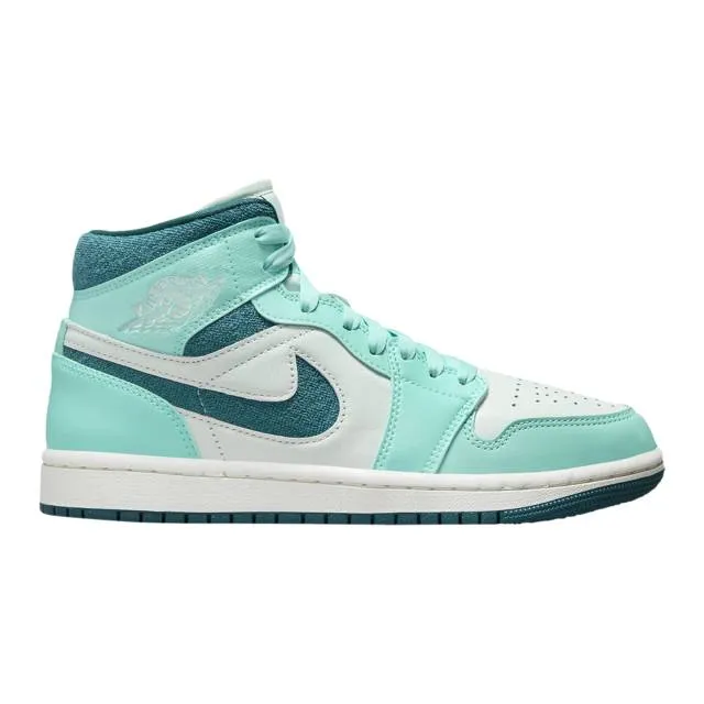 Nike Women's Air Jordan 1 Mid SE (Bleached Turquoise/ Bl...