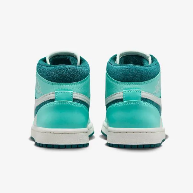 Nike Women's Air Jordan 1 Mid SE (Bleached Turquoise/ Bl...