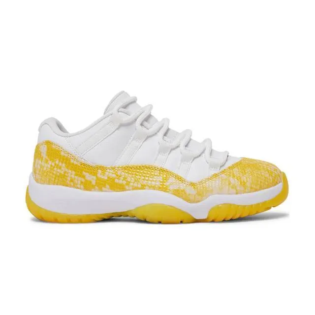 Nike Women's Air Jordan 11 Low (Yellow Snakeskin/ White/...