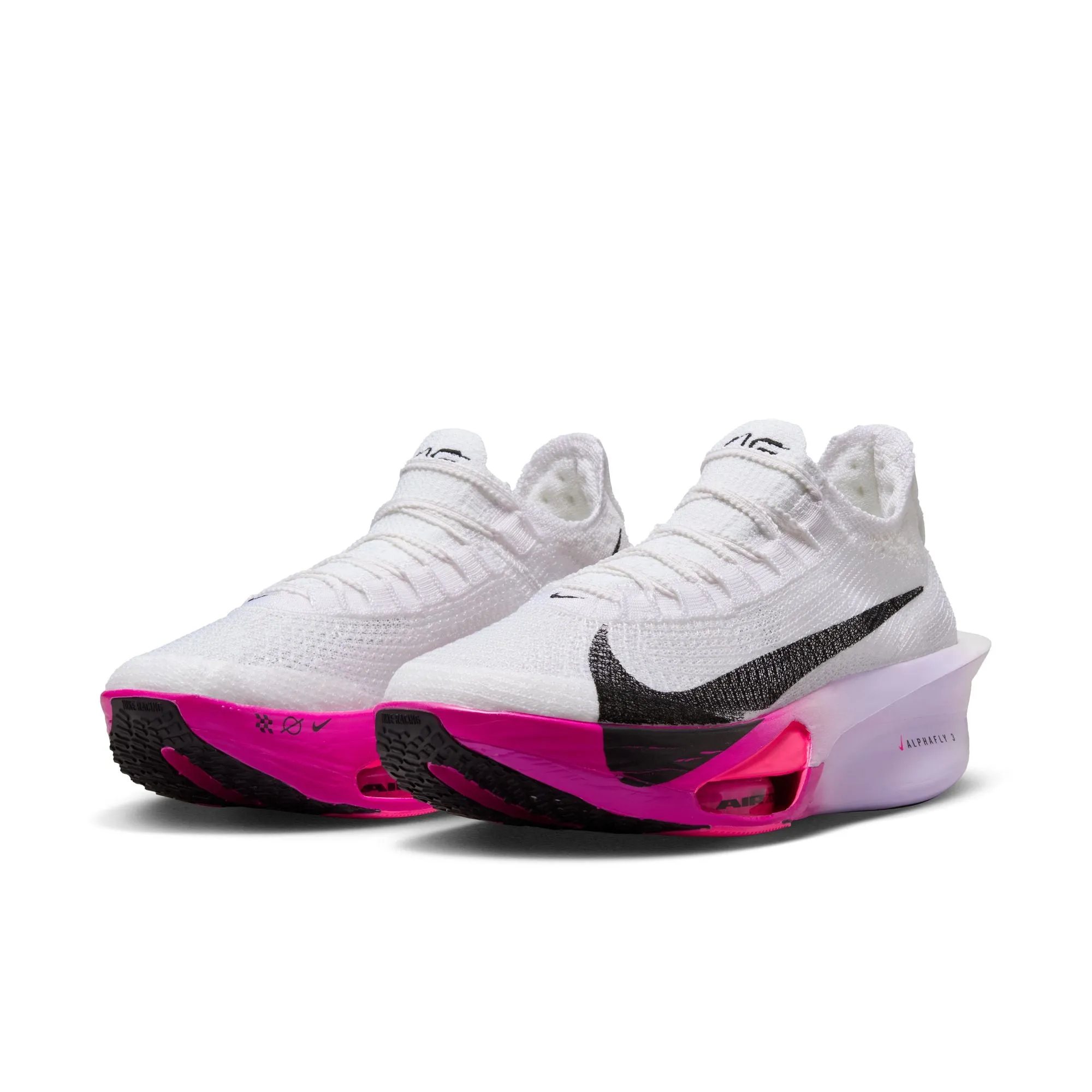 Nike Women's Alphafly 3 Running Shoes White / Black / Purple Agate / Vivid Grape