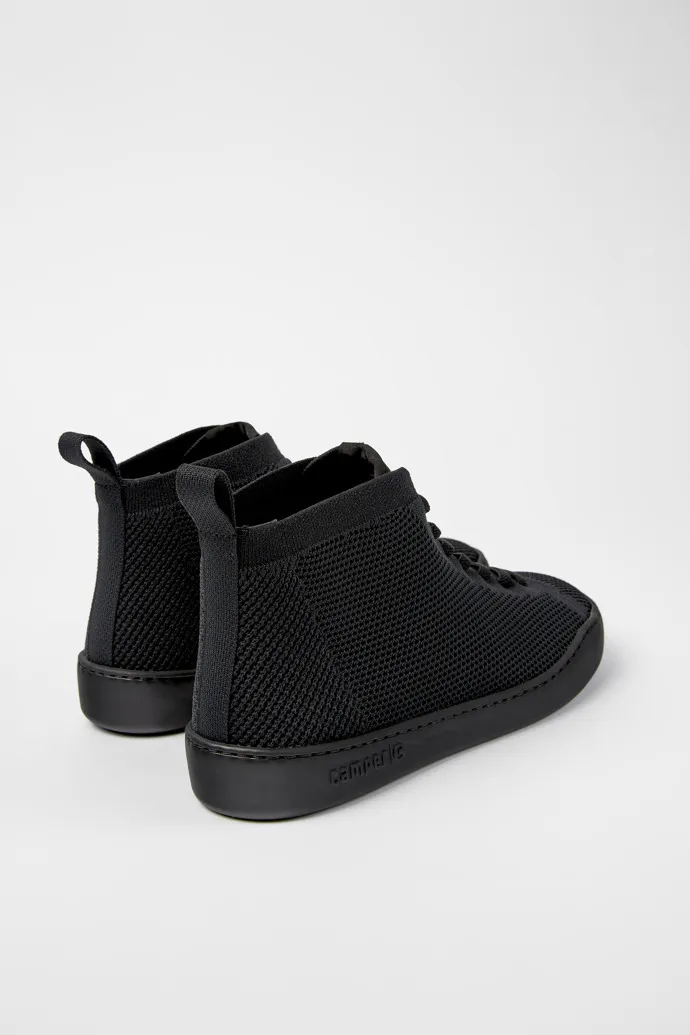 Peu Touring Black one-piece knit sneakers for men