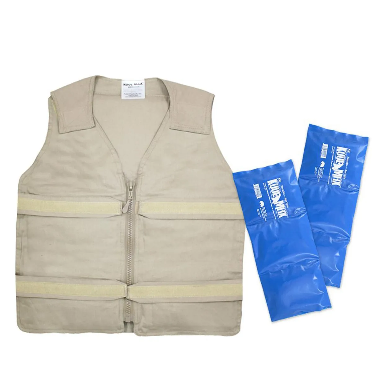 Polar Products Kool Max Adjustable Front Zipper Cooling Vest for Sizes M/L, L/XL, XL/XXL & 2XL/3XL