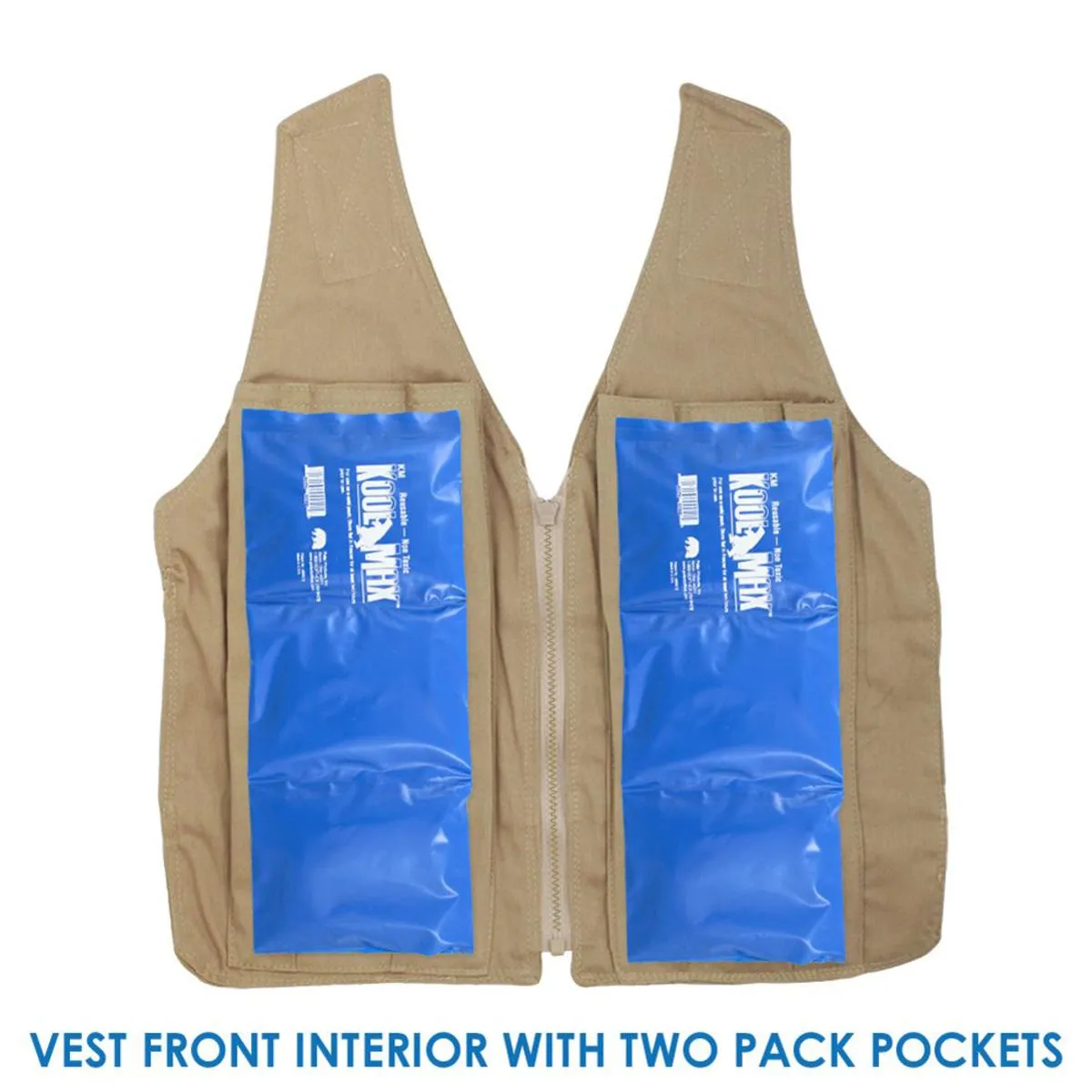 Polar Products Kool Max Adjustable Front Zipper Cooling Vest for Sizes M/L, L/XL, XL/XXL & 2XL/3XL