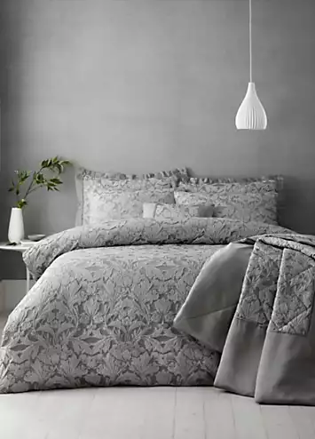 Portfolio Home Blenheim Duvet Cover Set - Grey | Kaleidoscope