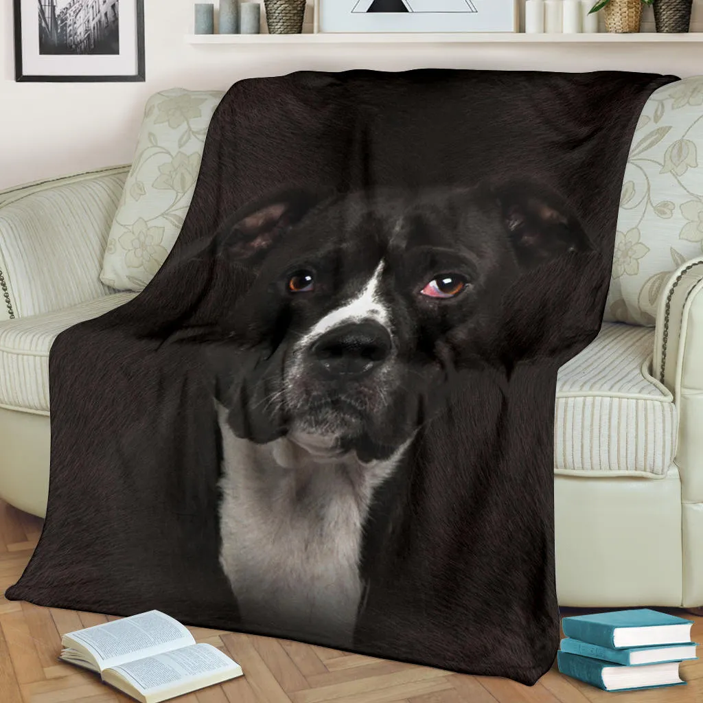 Premium Blanket American Pitbull Terrier 2 Face Hair