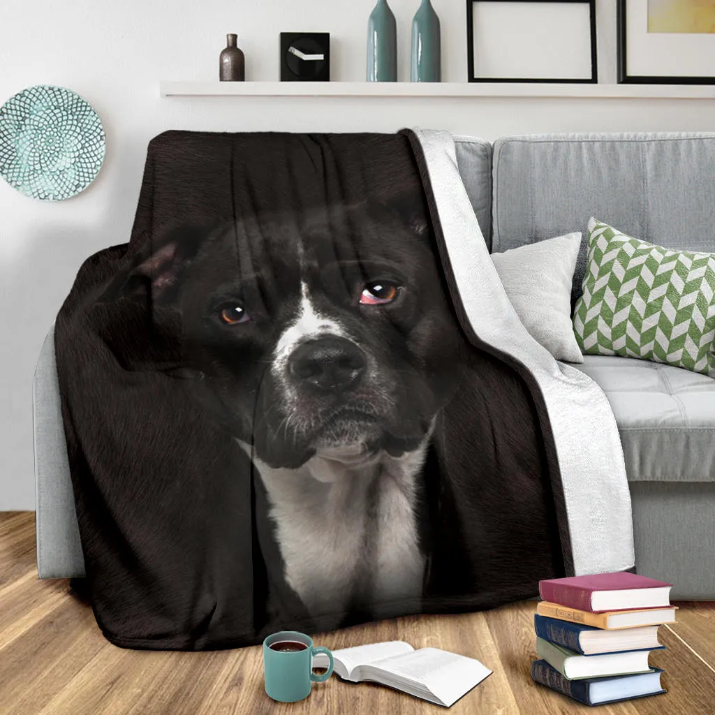 Premium Blanket American Pitbull Terrier 2 Face Hair