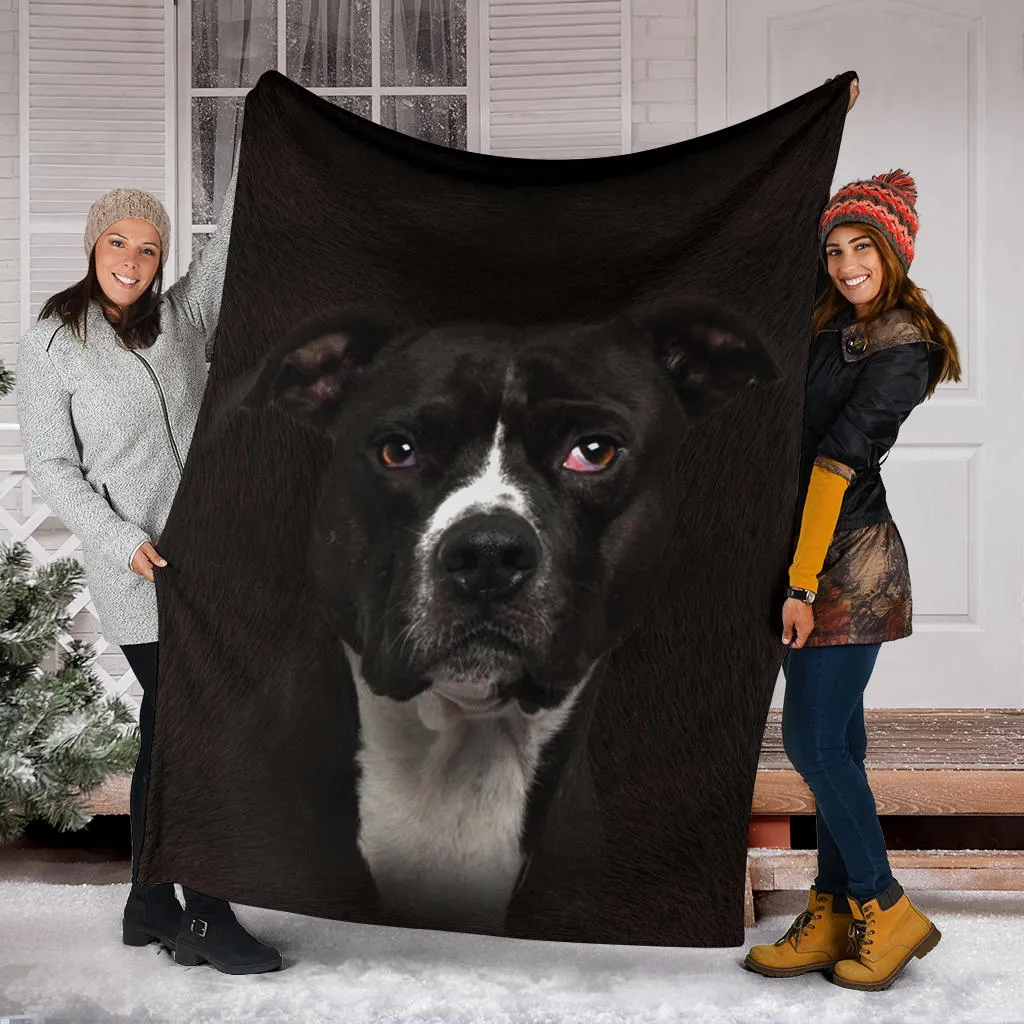 Premium Blanket American Pitbull Terrier 2 Face Hair