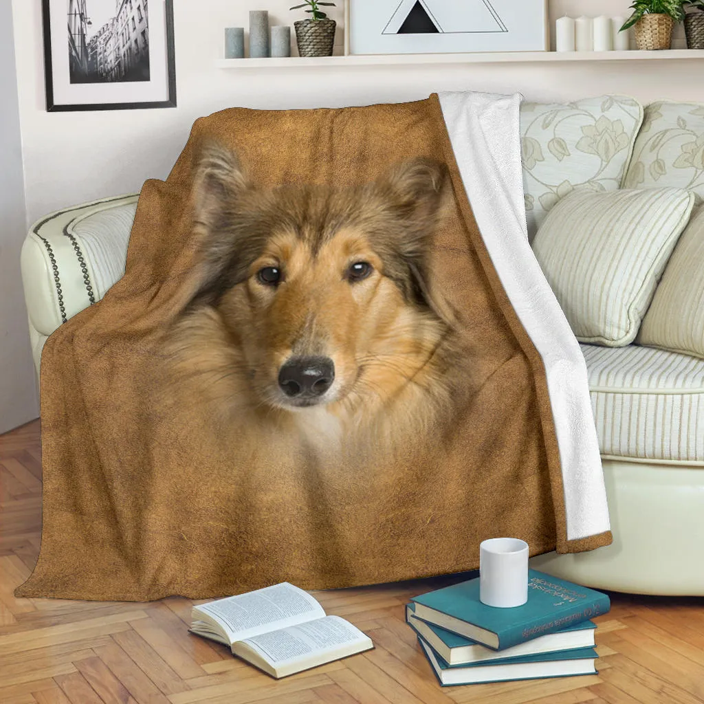 Premium Blanket Scotch Collie Face Hair Blanket