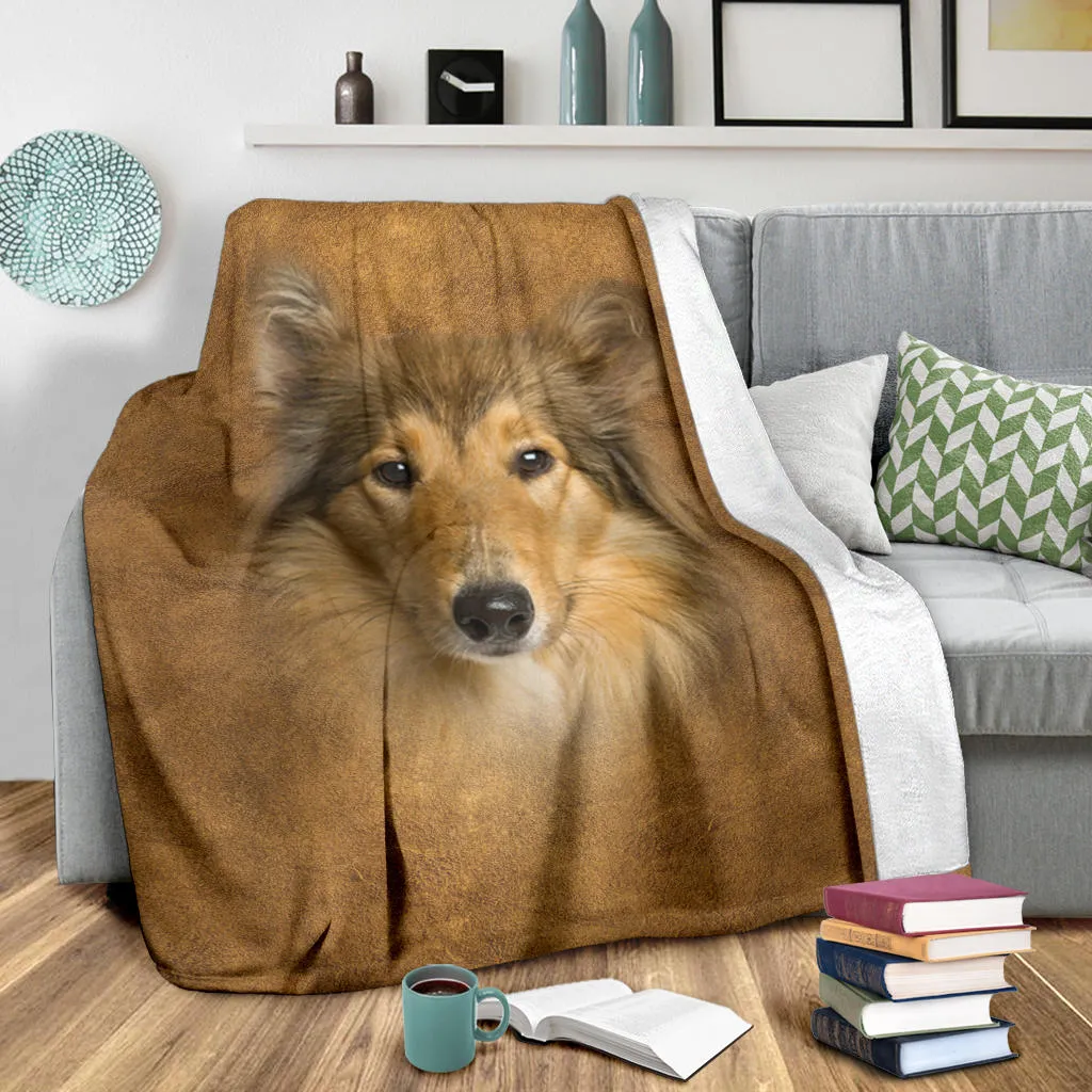 Premium Blanket Scotch Collie Face Hair Blanket