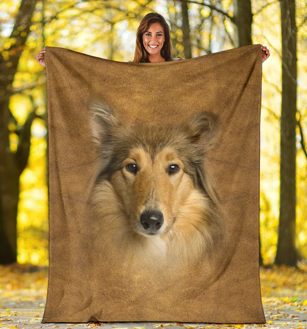 Premium Blanket Scotch Collie Face Hair Blanket