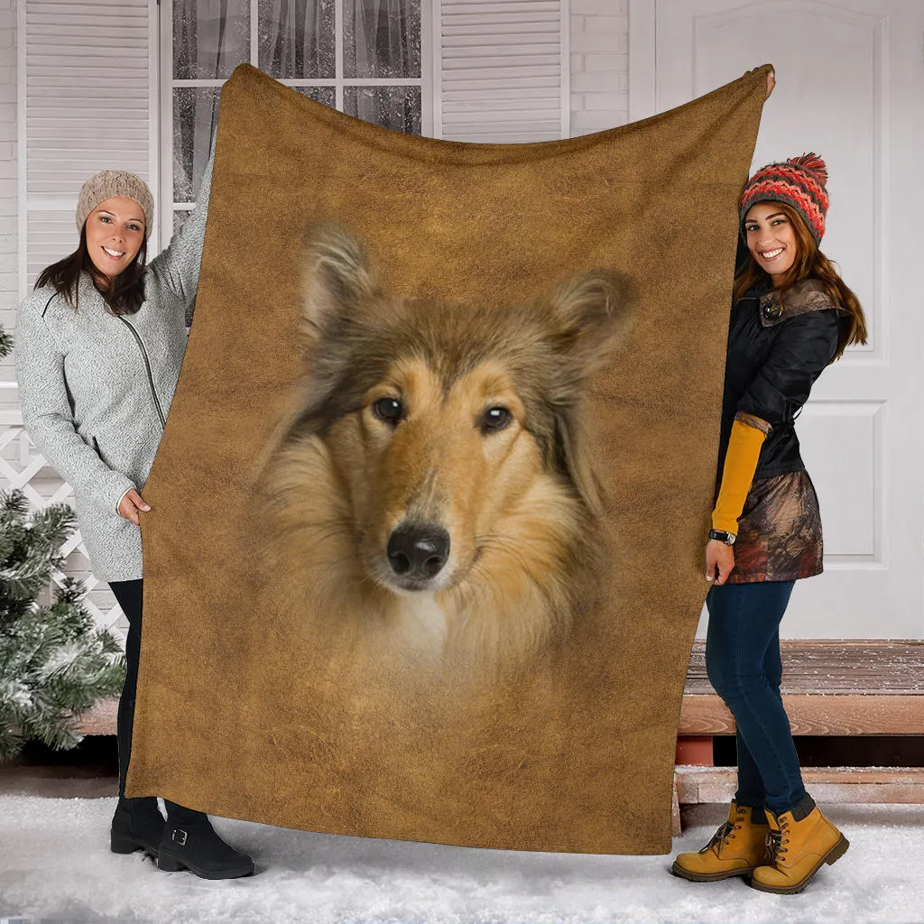 Premium Blanket Scotch Collie Face Hair Blanket