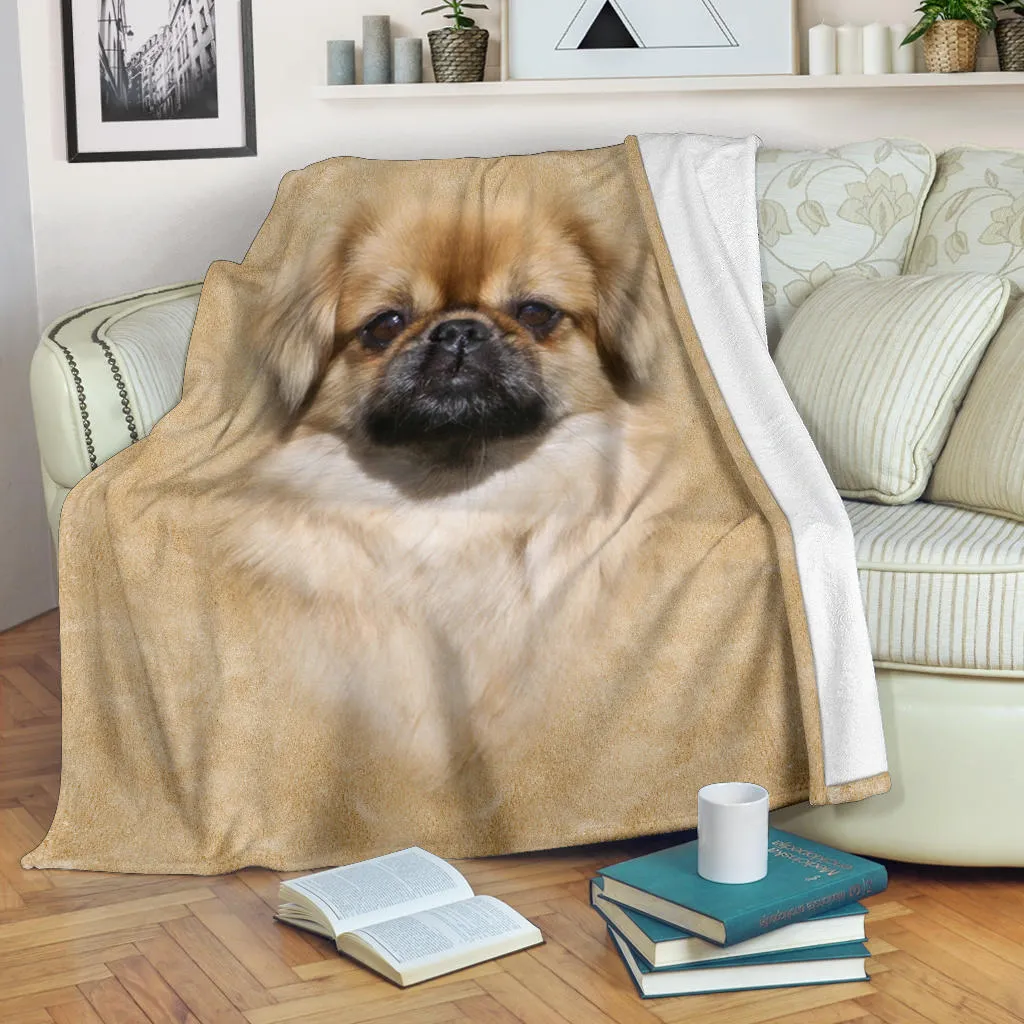 Premium Blanket Tibetan Spaniel Face Hair Blanket