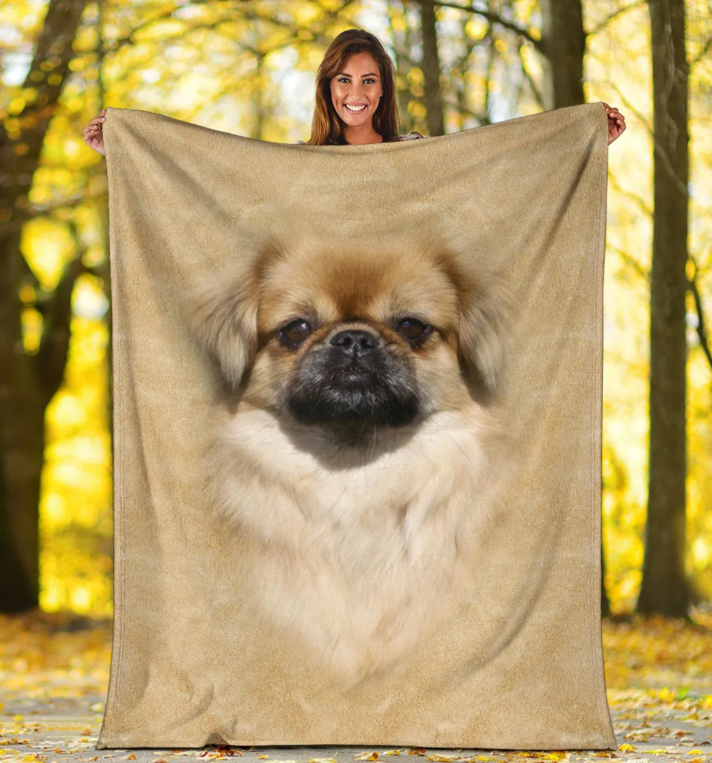 Premium Blanket Tibetan Spaniel Face Hair Blanket