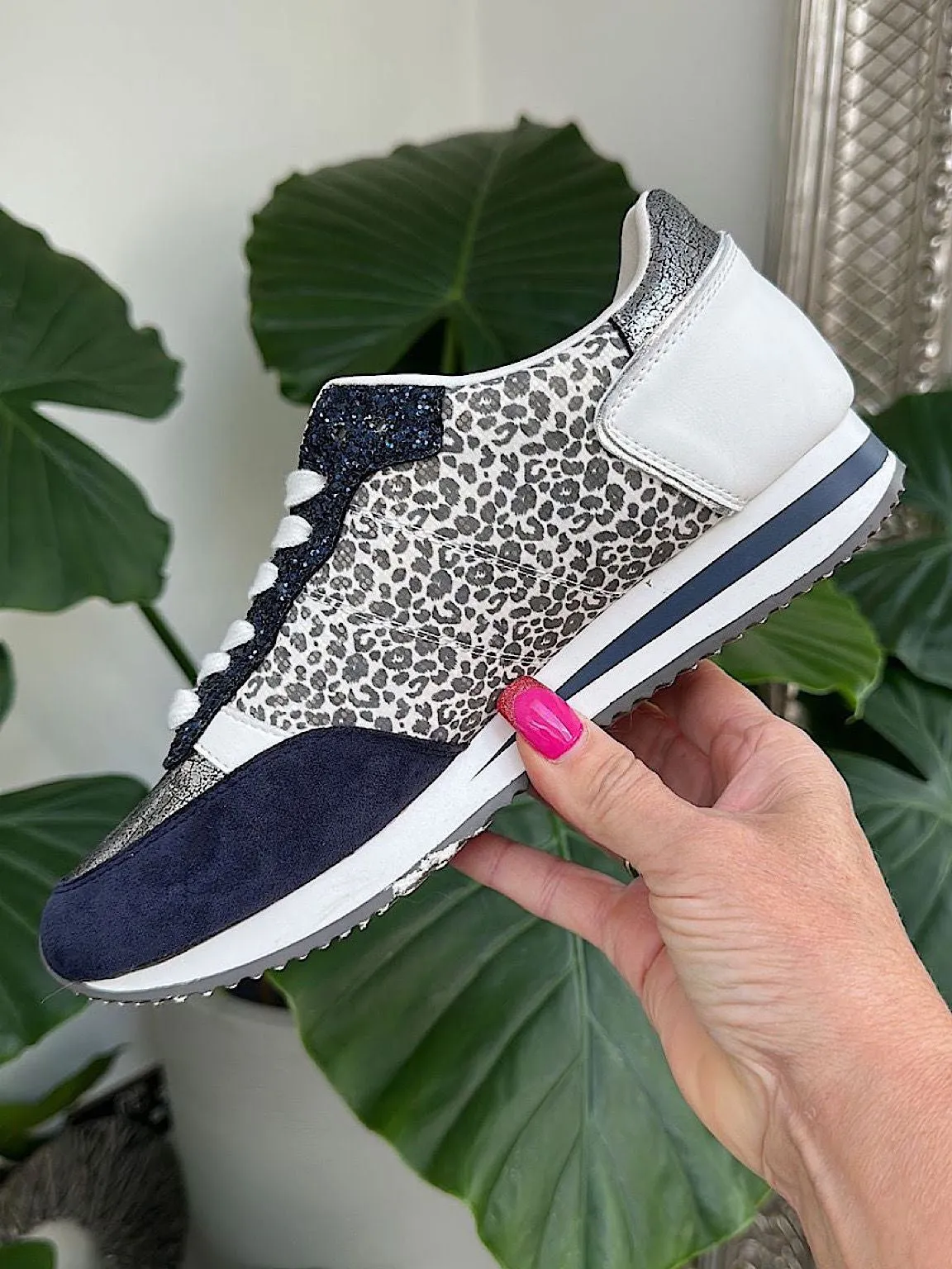 Premium Leopard Multi Fabric Trainers