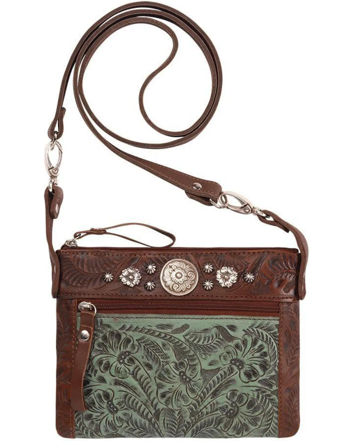 Product Name:  American West Women's Turquoise Trail Rider Crossbody Purse