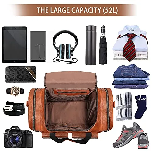 PU Leather Travel Duffle Bag for Men - Horizon Leathers