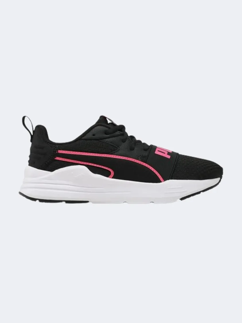 Puma Wired Run Pure Gs-Girls Running Shoes Black/Pink