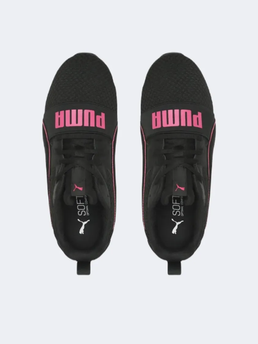 Puma Wired Run Pure Gs-Girls Running Shoes Black/Pink