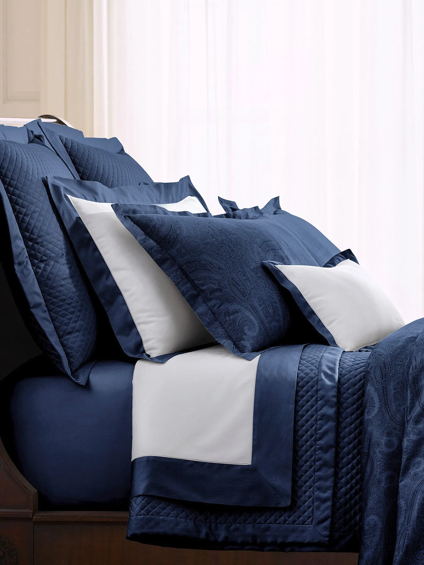 Ralph Lauren Home Doncaster Duvet Cover - Size Double Blue