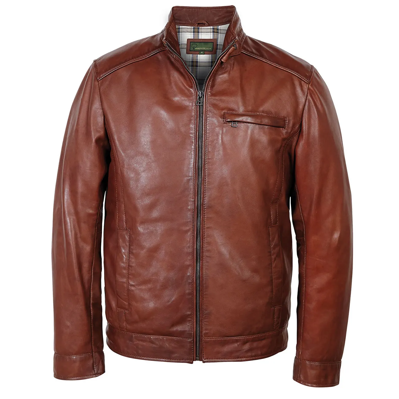 Rik: Men's Chestnut Leather Jacket