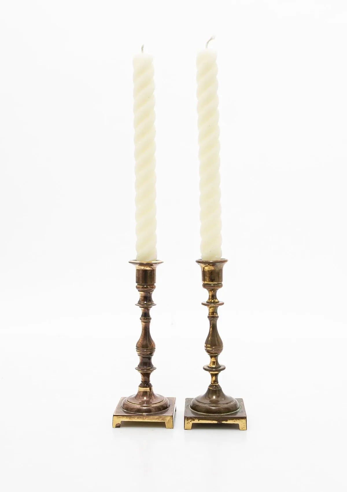 Rope Candles Pair | Cream