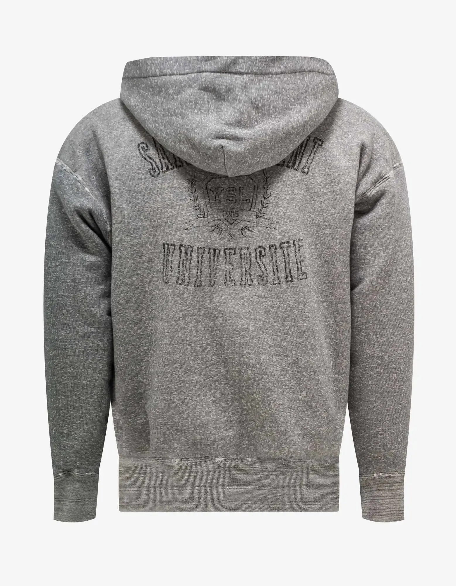 Saint Laurent Grey Saint Laurent Universite Print Hoodie