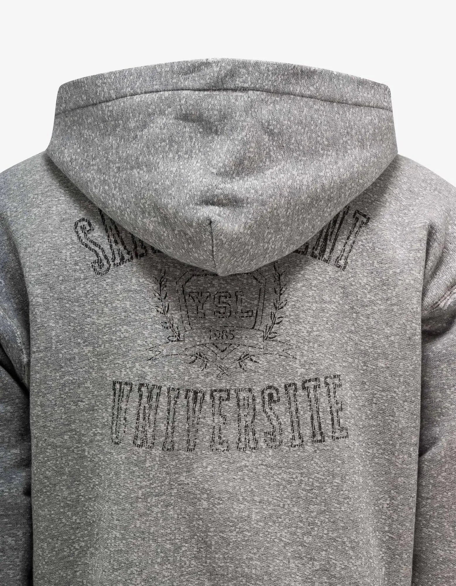 Saint Laurent Grey Saint Laurent Universite Print Hoodie