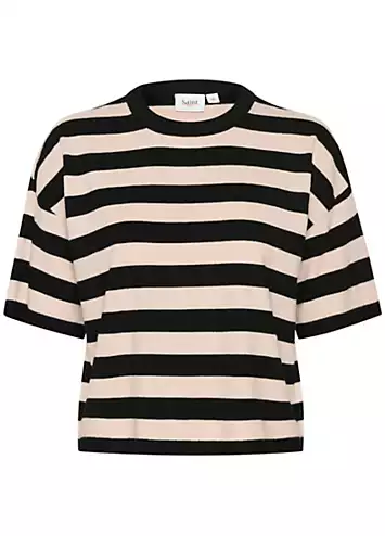 Saint Tropez Fikam Short Sleeve Striped Pullover | Grattan