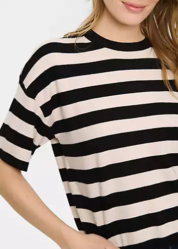 Saint Tropez Fikam Short Sleeve Striped Pullover | Grattan