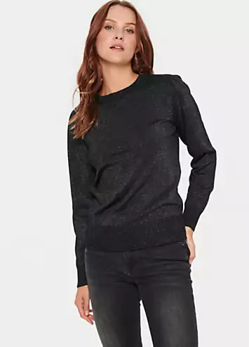 Saint Tropez Kila Long Sleeve Shimmer Pullover | Grattan