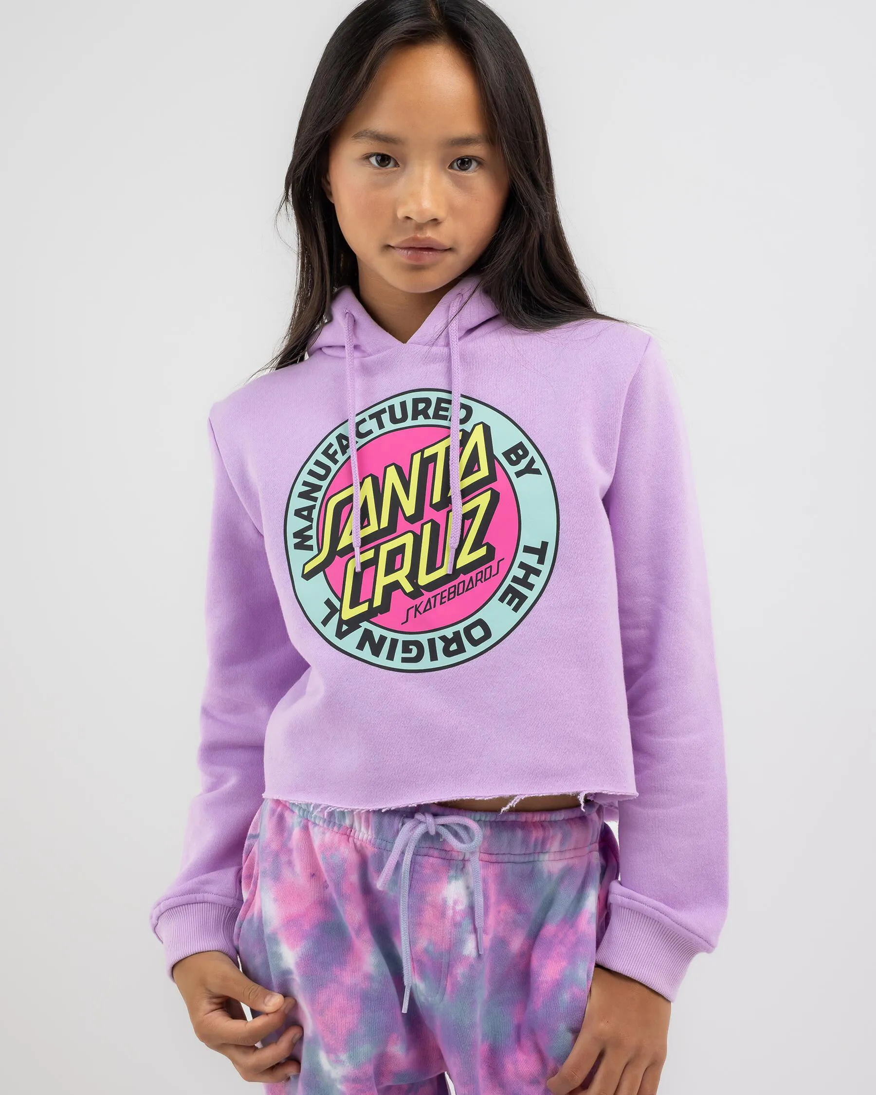 Santa Cruz Girls' MFG Retro Dot Front Hoodie