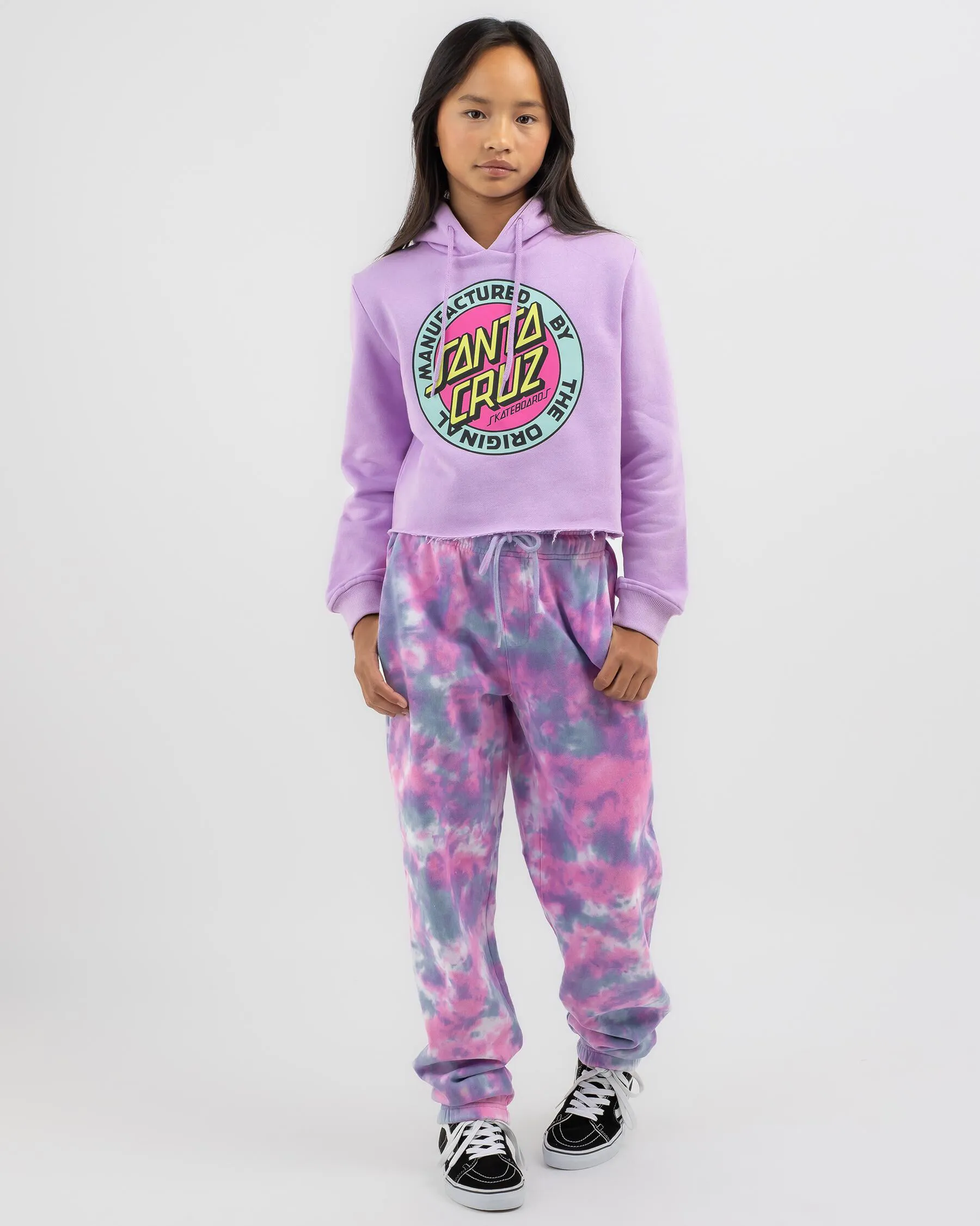 Santa Cruz Girls' MFG Retro Dot Front Hoodie