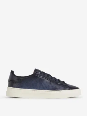 Santoni Leather Perforated Sneakers 