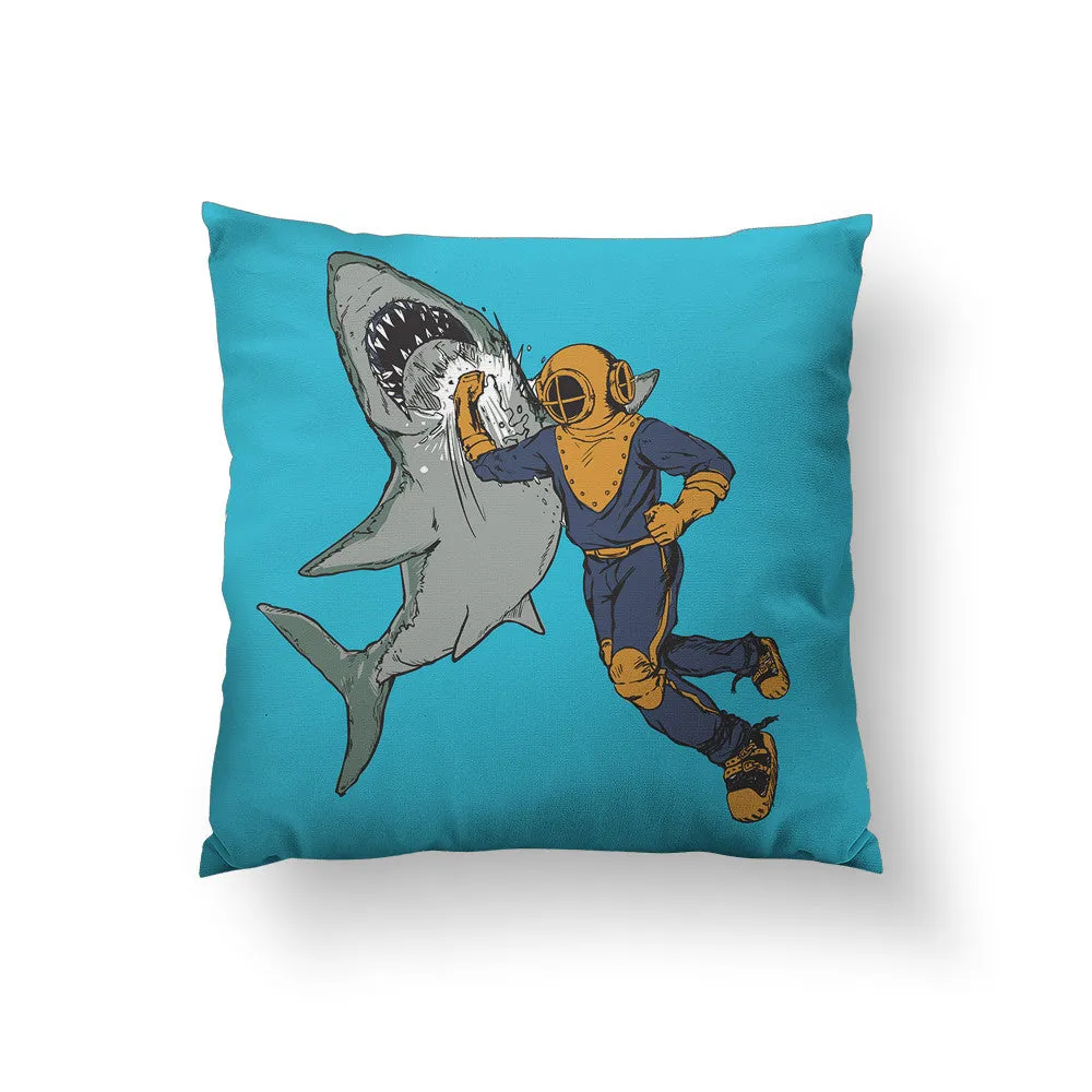 Shark Punch Throw Pillow