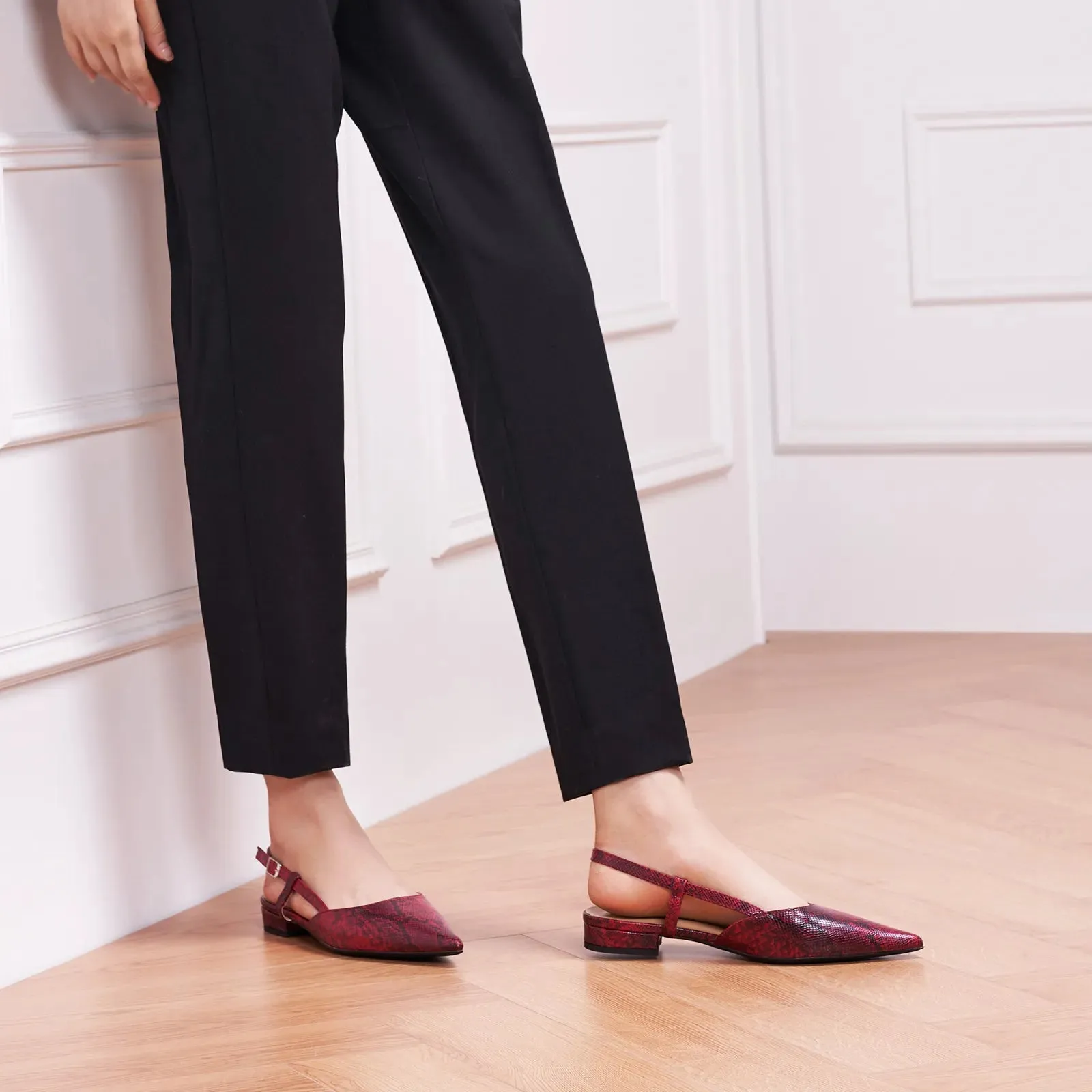 Sleek Prints Slingback Flats (Freya)