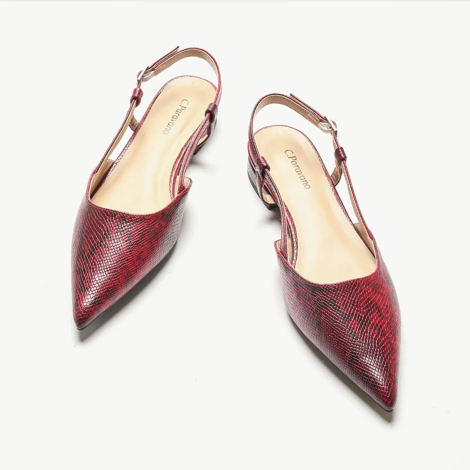 Sleek Prints Slingback Flats (Freya)