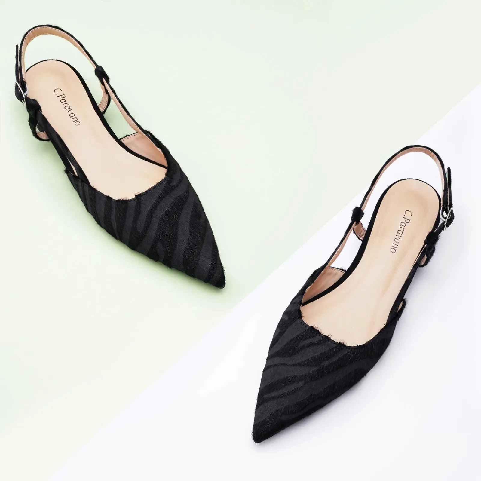 Sleek Prints Slingback Flats (Freya)