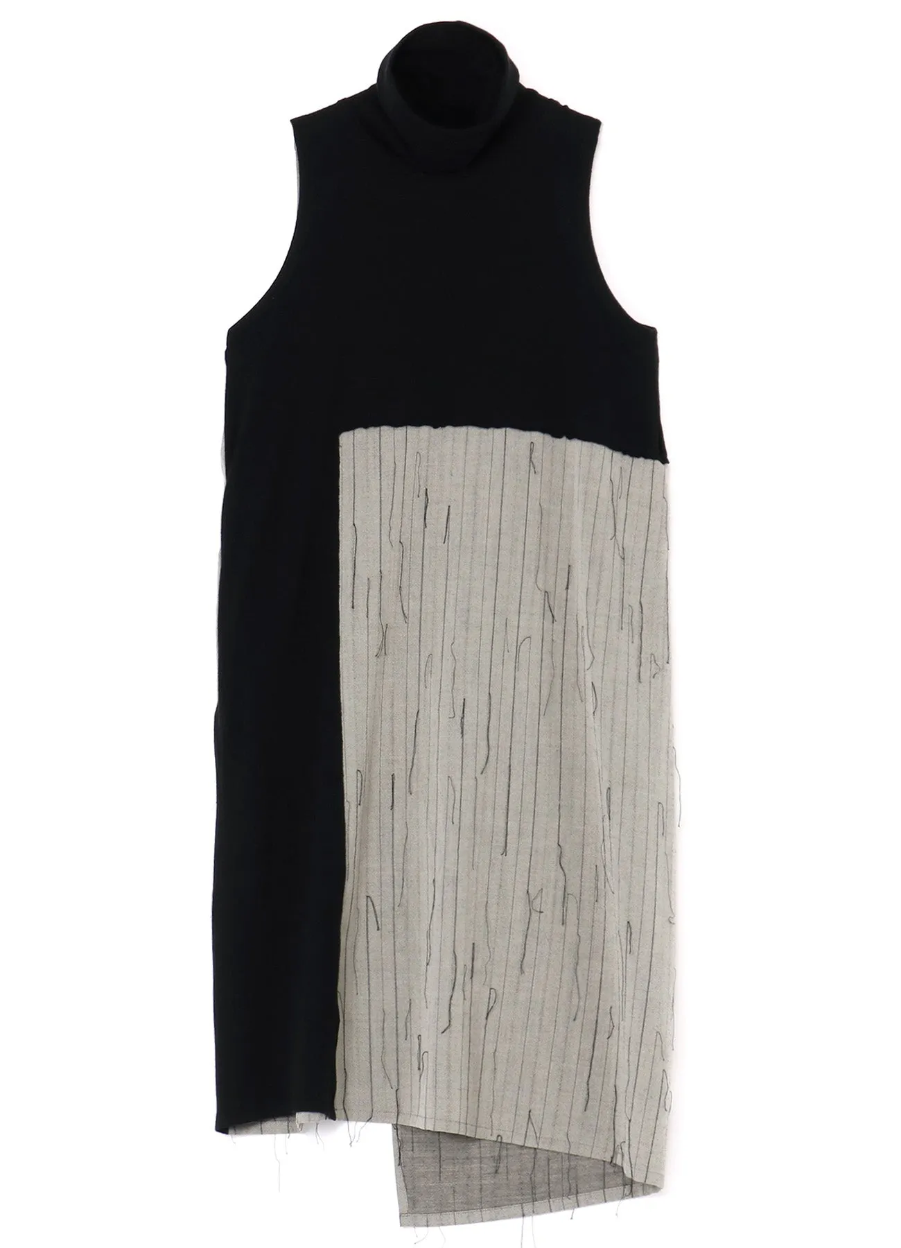 SLEEVELESS KNITTED TURTLENECK DRESS