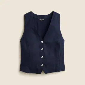 Slim-fit linen vest