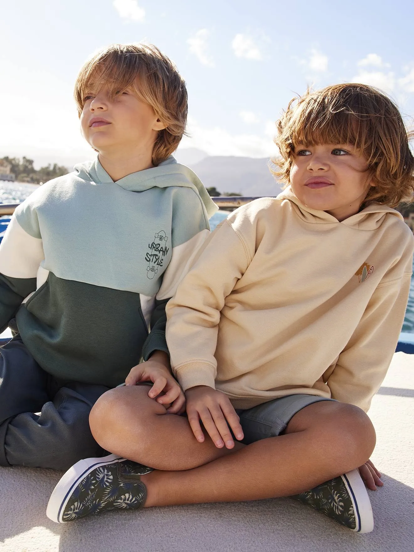 Slip-On Trainers for Boys - green dark all over printed