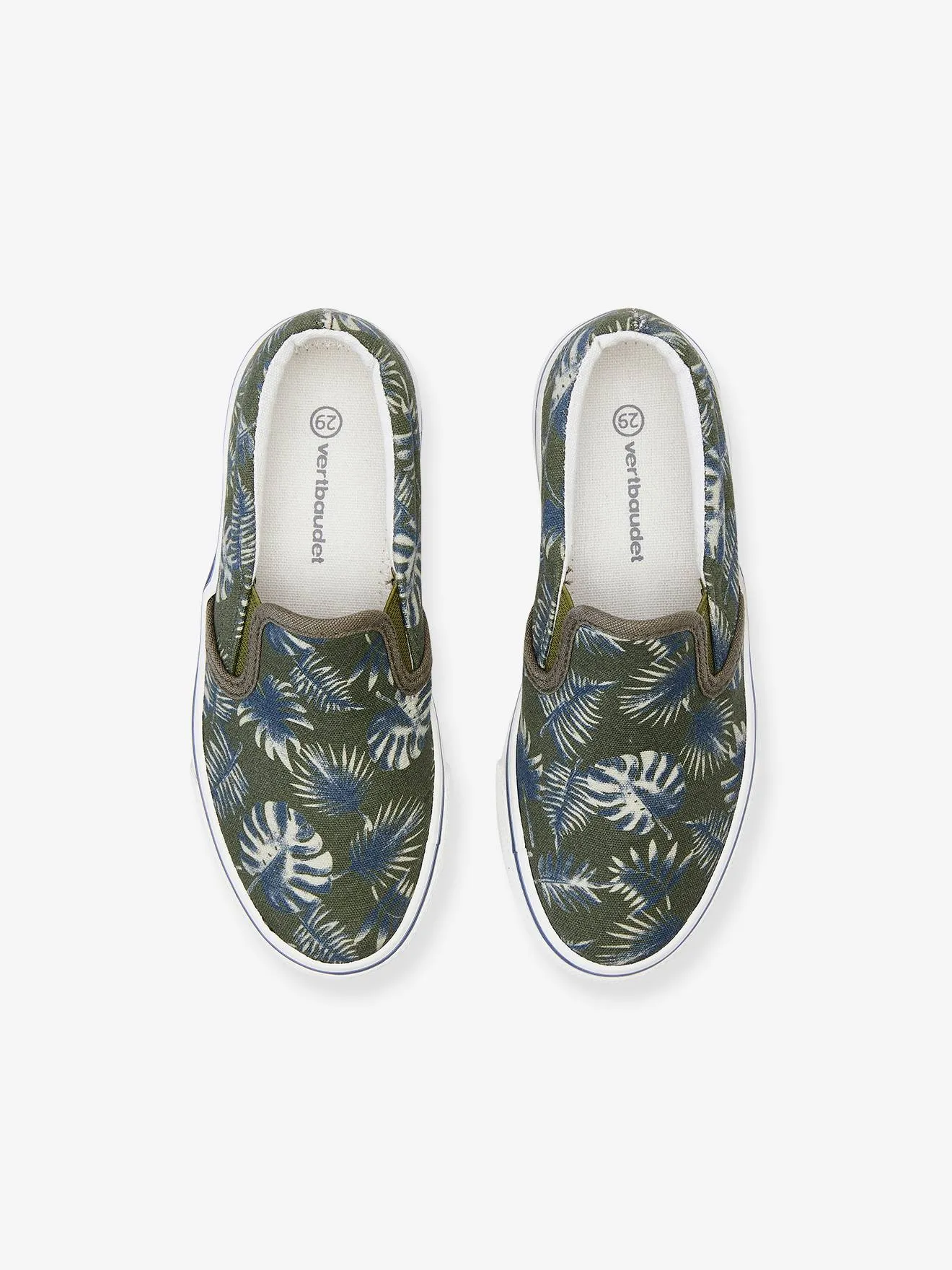 Slip-On Trainers for Boys - green dark all over printed