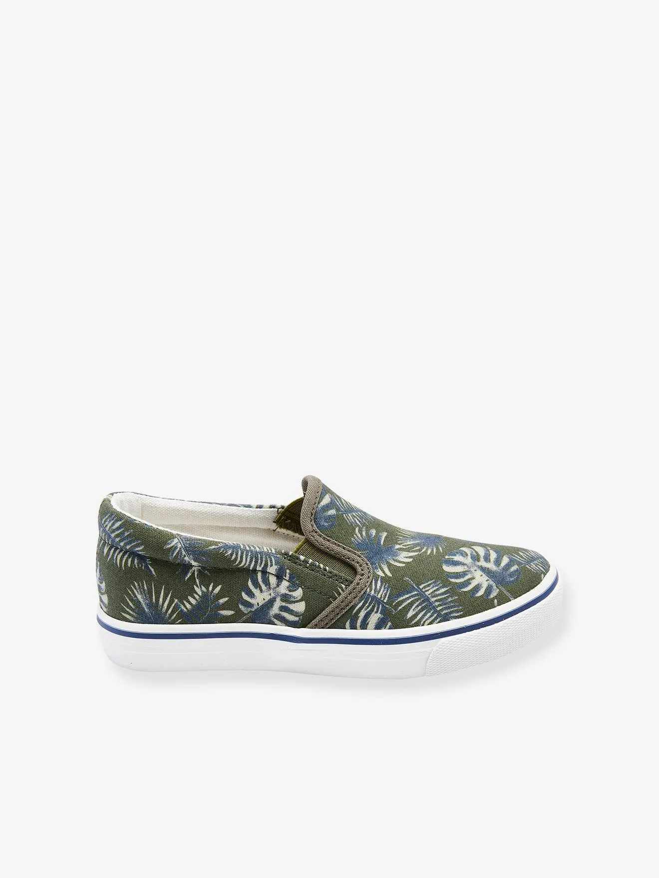 Slip-On Trainers for Boys - green dark all over printed