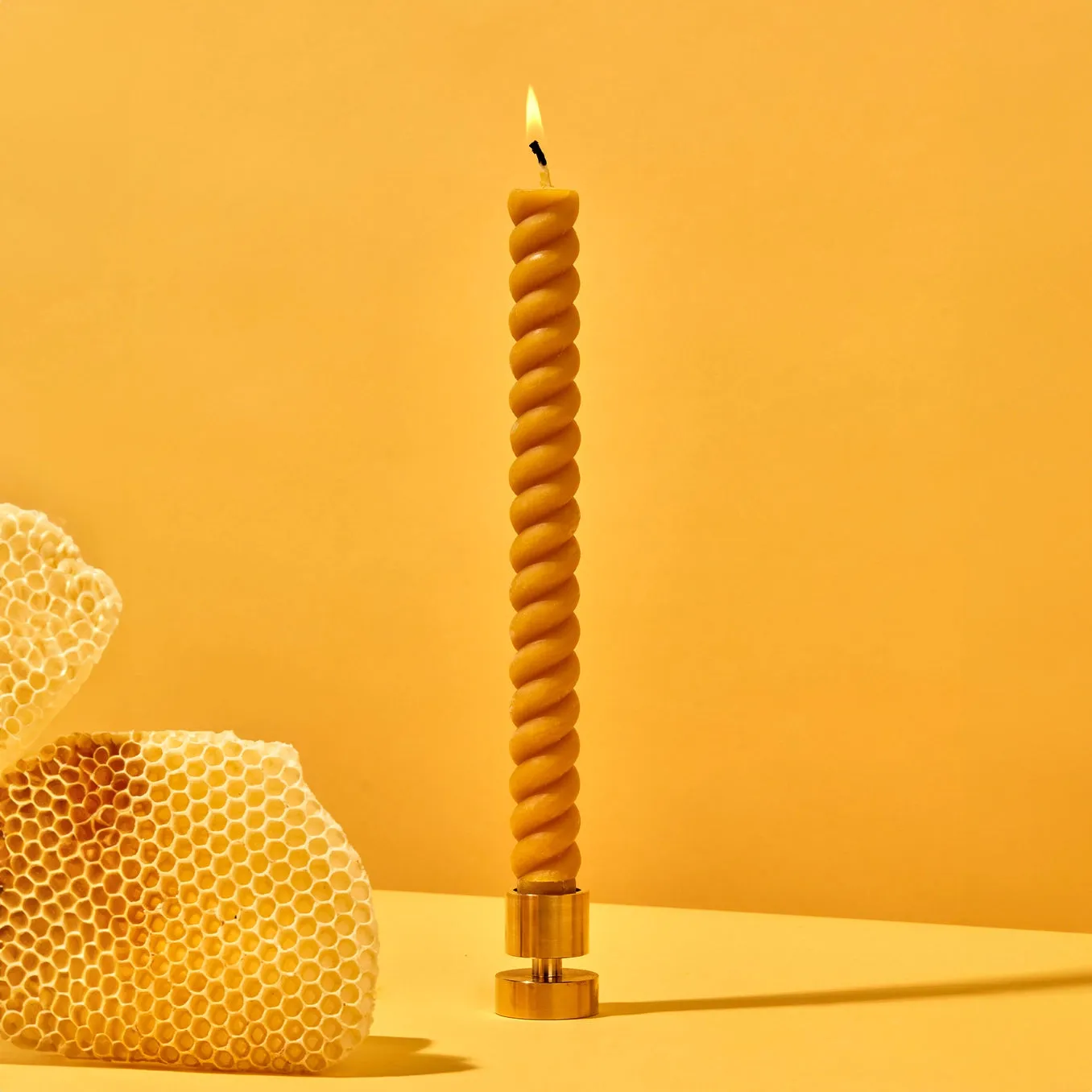 Spiral Beeswax Candles pack of 2